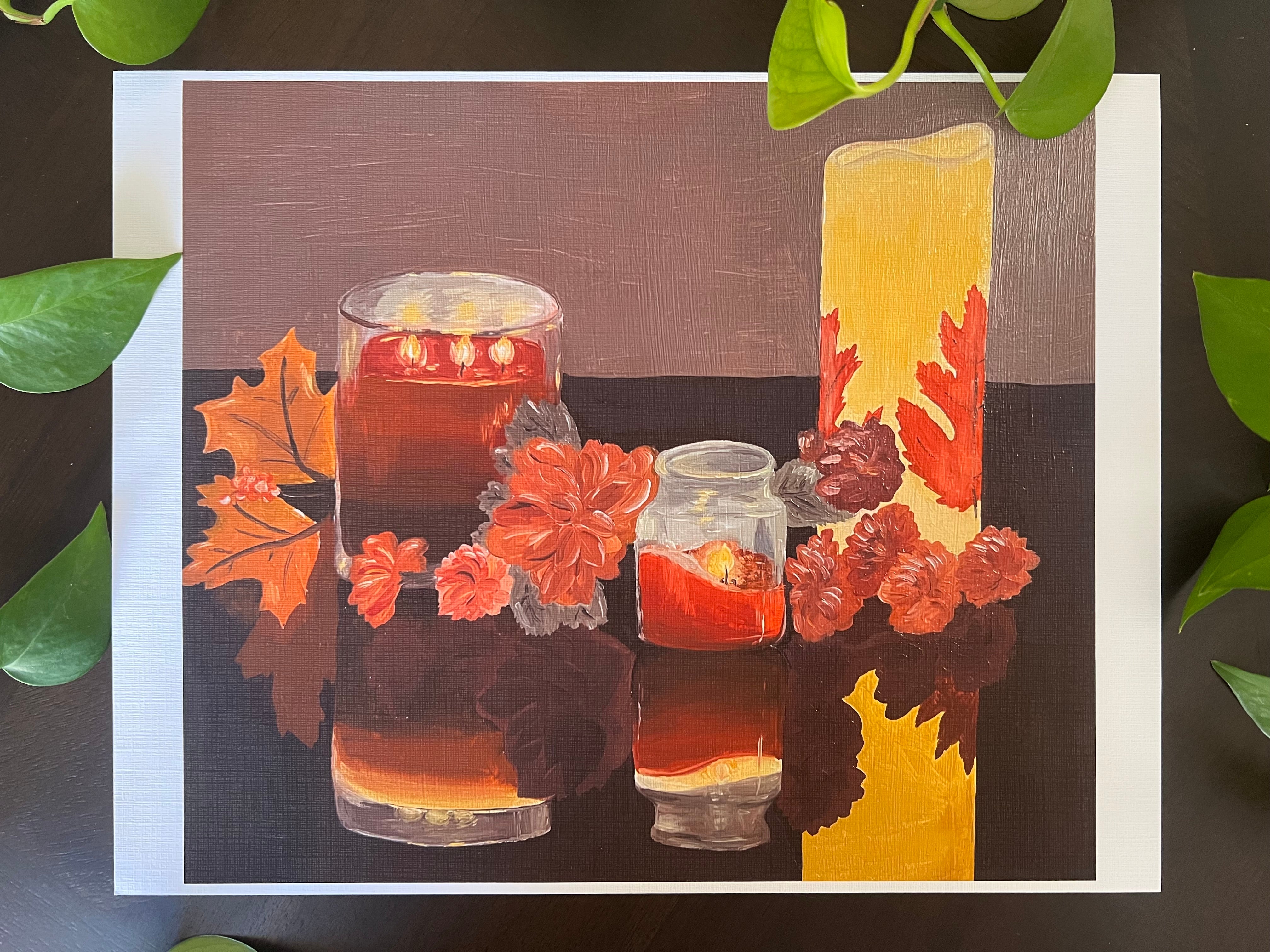 鉛筆画「Amber in autumn」 B5大サイズ Autumn Blaze - Nature Wall