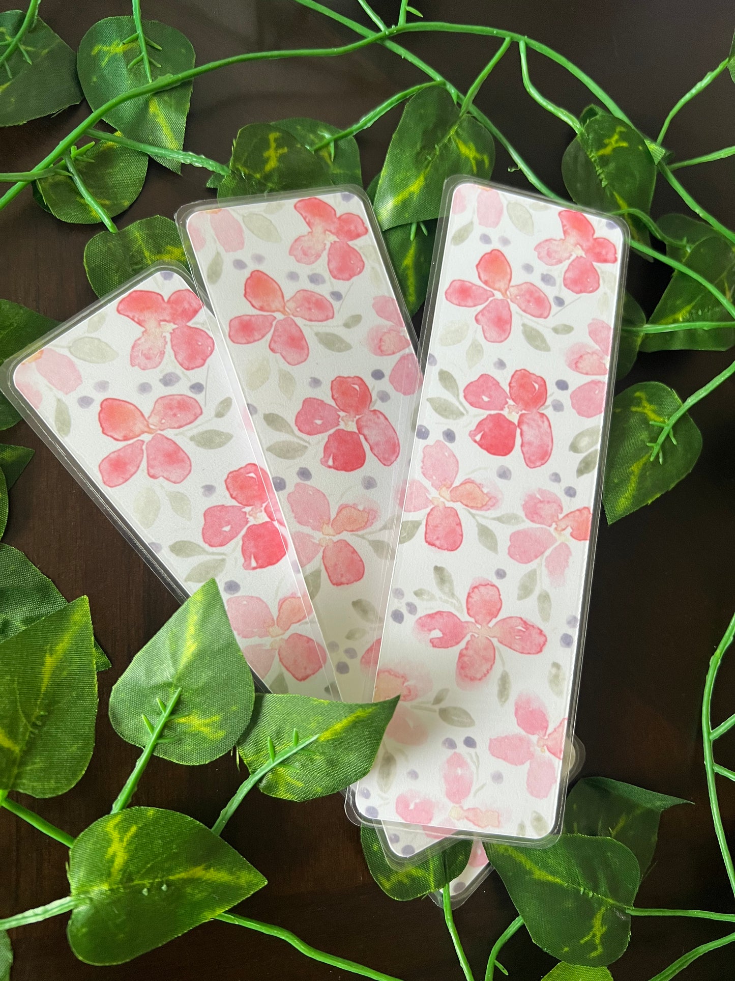 Pinky Spring Laminated Bookmark