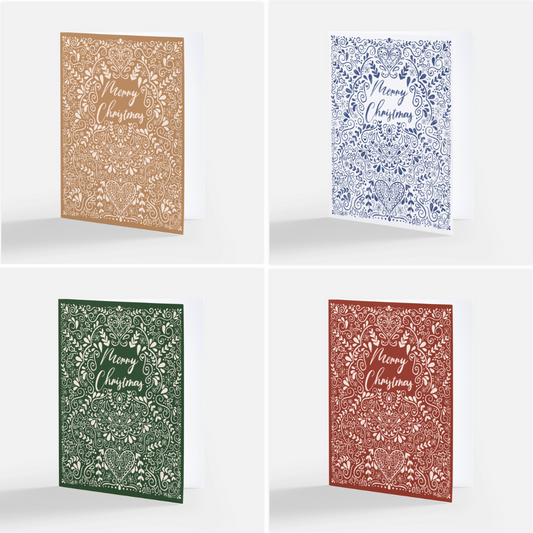 Variety Pack of Four Greeting Cards: Gingerbread Wonderland